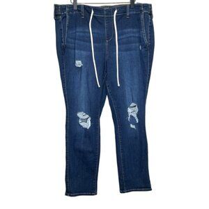 Torrid Blue Straight Leg Distressed Jeans Size 2x